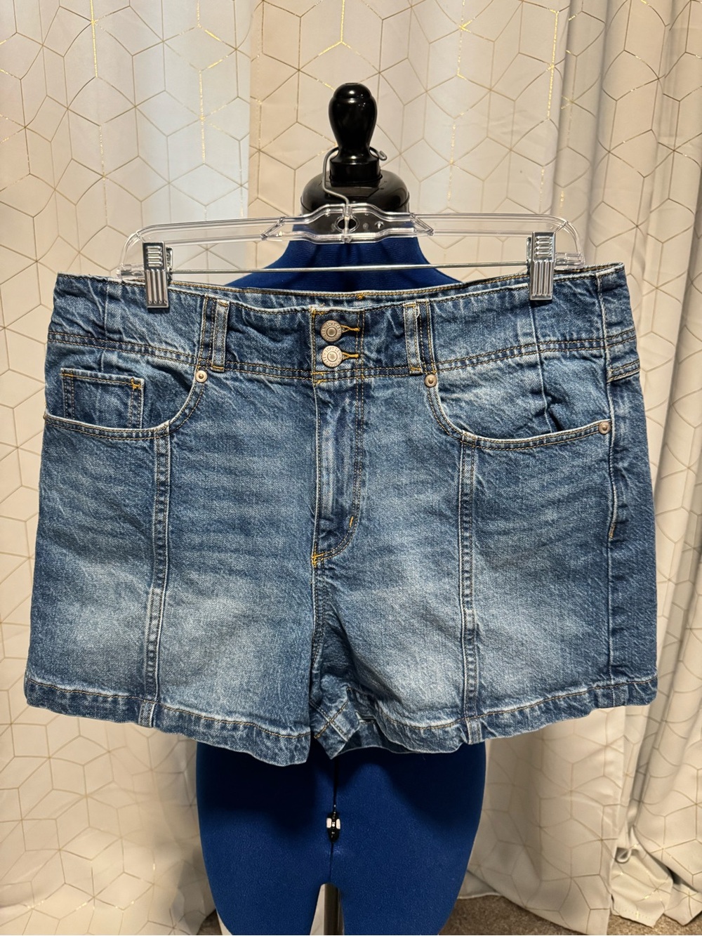 LOFT Light Blue Denim Mid-Rise Jean Shorts